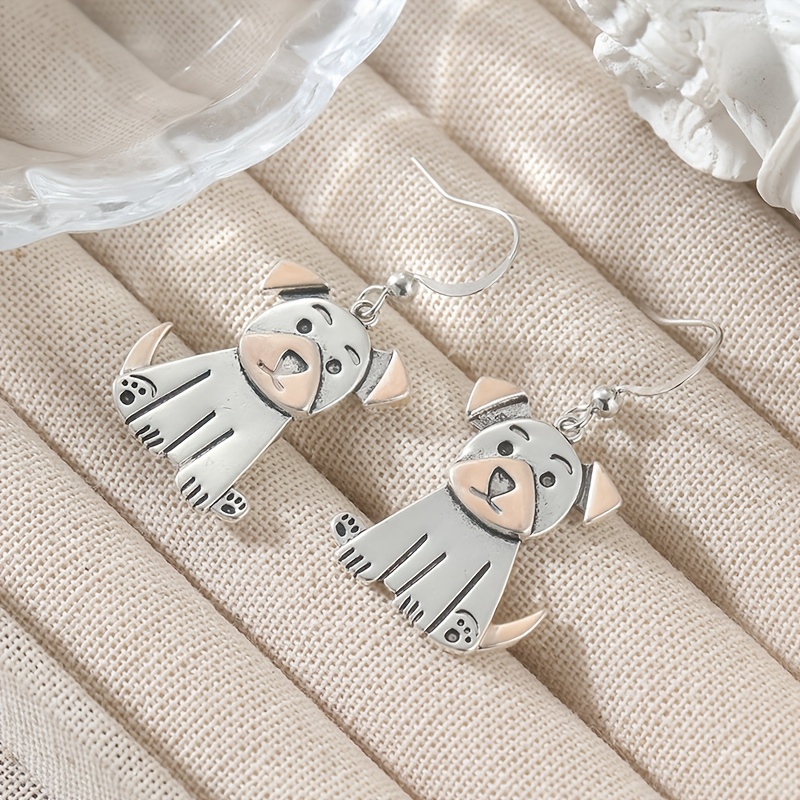 Women's Retro Cartoon Mismatched Cute Dog Earrings